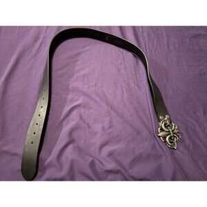 Y2K Levi's Fleur-de-Lis leather belt